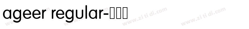 ageer regular字体转换